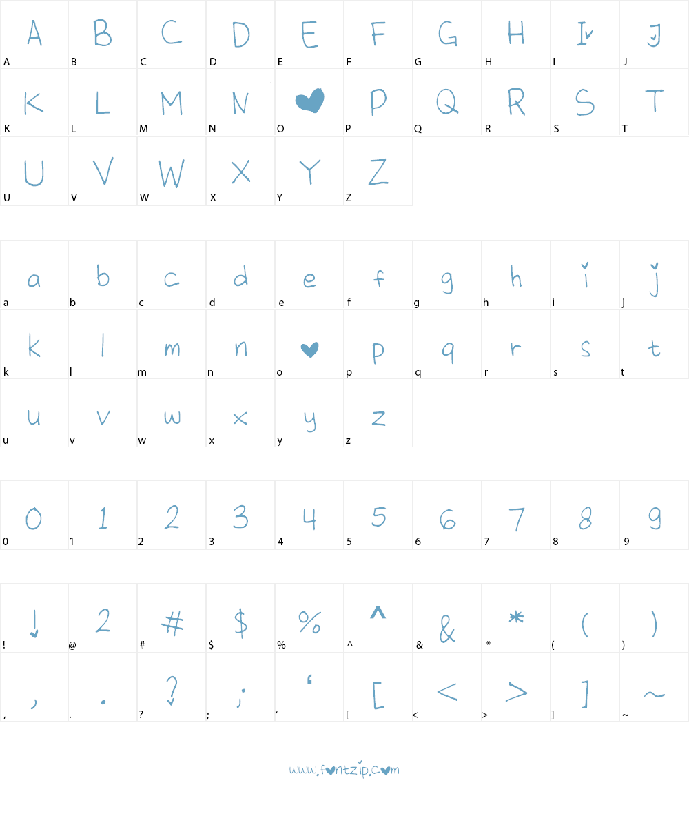 ACTlove Font Character